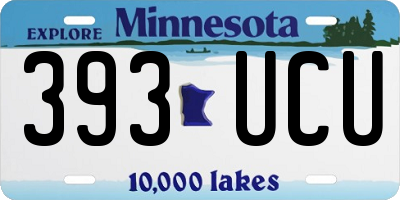 MN license plate 393UCU