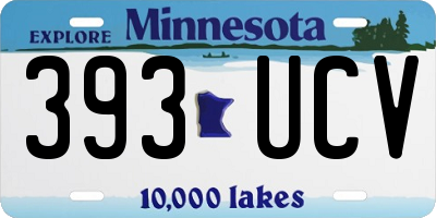 MN license plate 393UCV