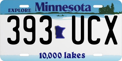 MN license plate 393UCX