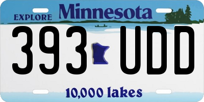 MN license plate 393UDD