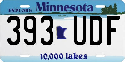 MN license plate 393UDF