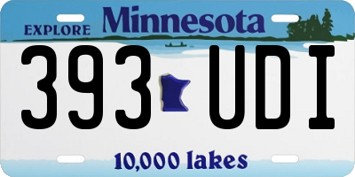 MN license plate 393UDI