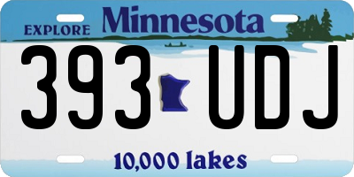 MN license plate 393UDJ