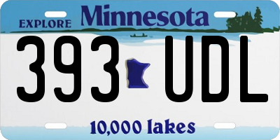 MN license plate 393UDL