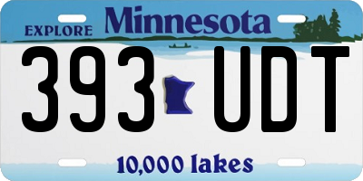 MN license plate 393UDT