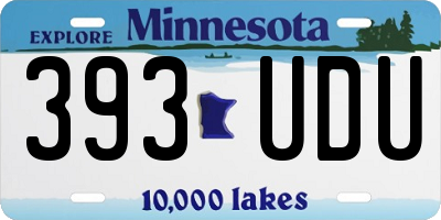 MN license plate 393UDU