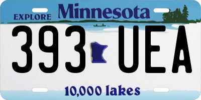 MN license plate 393UEA