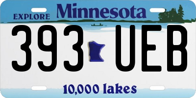 MN license plate 393UEB