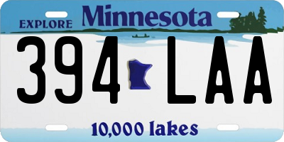 MN license plate 394LAA