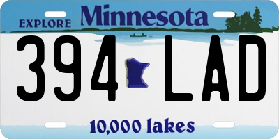 MN license plate 394LAD