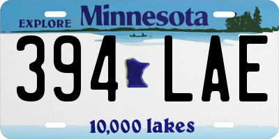 MN license plate 394LAE