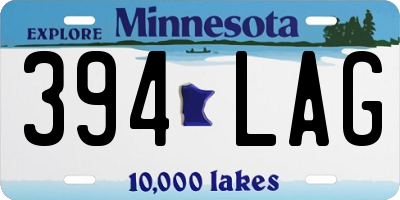 MN license plate 394LAG