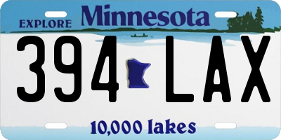 MN license plate 394LAX