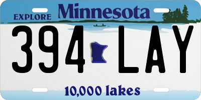 MN license plate 394LAY