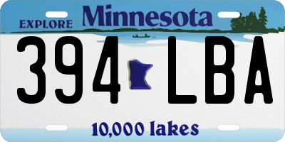 MN license plate 394LBA