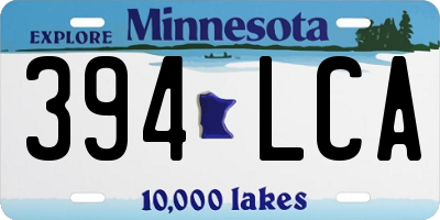 MN license plate 394LCA