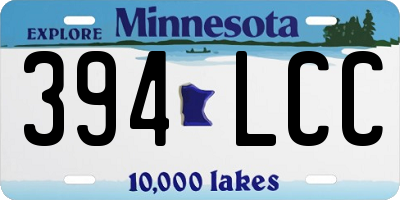 MN license plate 394LCC