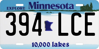 MN license plate 394LCE