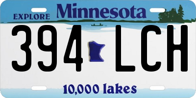MN license plate 394LCH