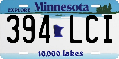 MN license plate 394LCI