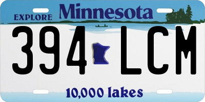 MN license plate 394LCM