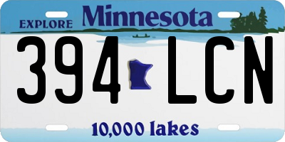 MN license plate 394LCN
