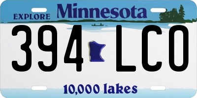 MN license plate 394LCO