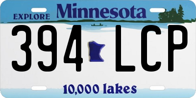 MN license plate 394LCP