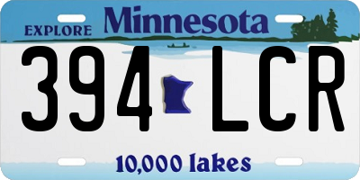 MN license plate 394LCR