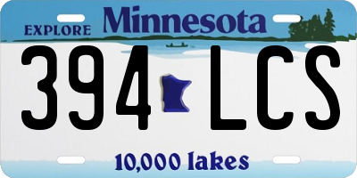 MN license plate 394LCS