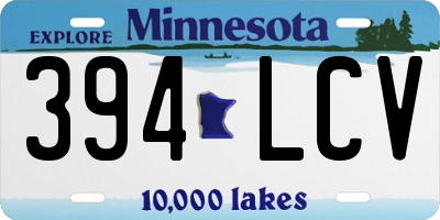 MN license plate 394LCV