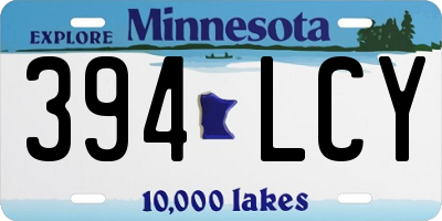 MN license plate 394LCY