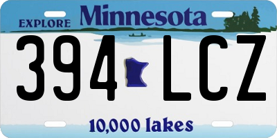 MN license plate 394LCZ