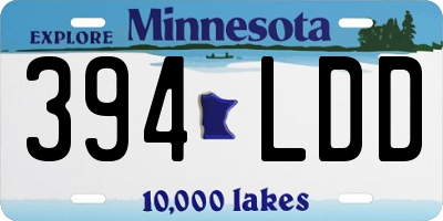 MN license plate 394LDD