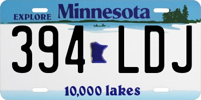 MN license plate 394LDJ
