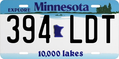 MN license plate 394LDT