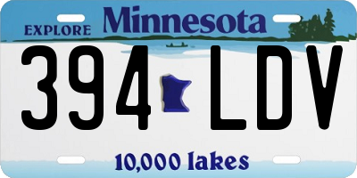 MN license plate 394LDV