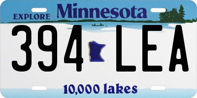 MN license plate 394LEA