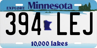MN license plate 394LEJ