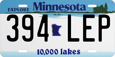 MN license plate 394LEP