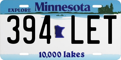 MN license plate 394LET