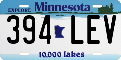 MN license plate 394LEV