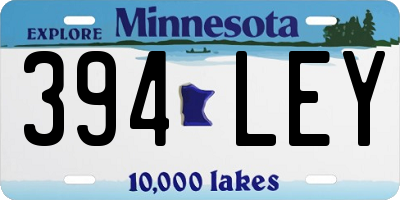 MN license plate 394LEY