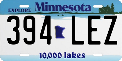 MN license plate 394LEZ