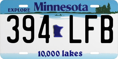 MN license plate 394LFB
