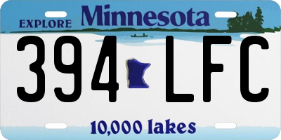 MN license plate 394LFC