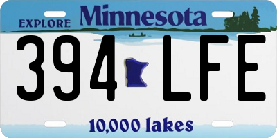 MN license plate 394LFE