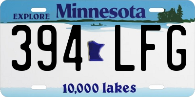 MN license plate 394LFG