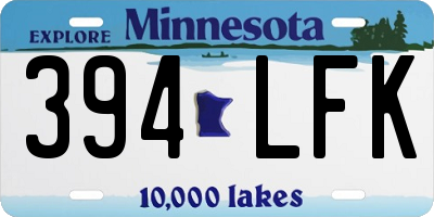 MN license plate 394LFK
