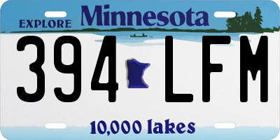 MN license plate 394LFM